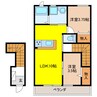 リーブルファイン領下 2LDKの間取り