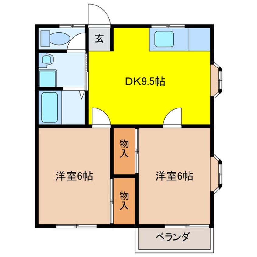 間取図 コーポヤスダ