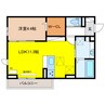 D-ROOM茜部中島 1LDKの間取り