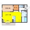 D-ROOM茜部中島 1LDKの間取り