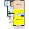 D-ROOM茜部中島 1LDKの間取り