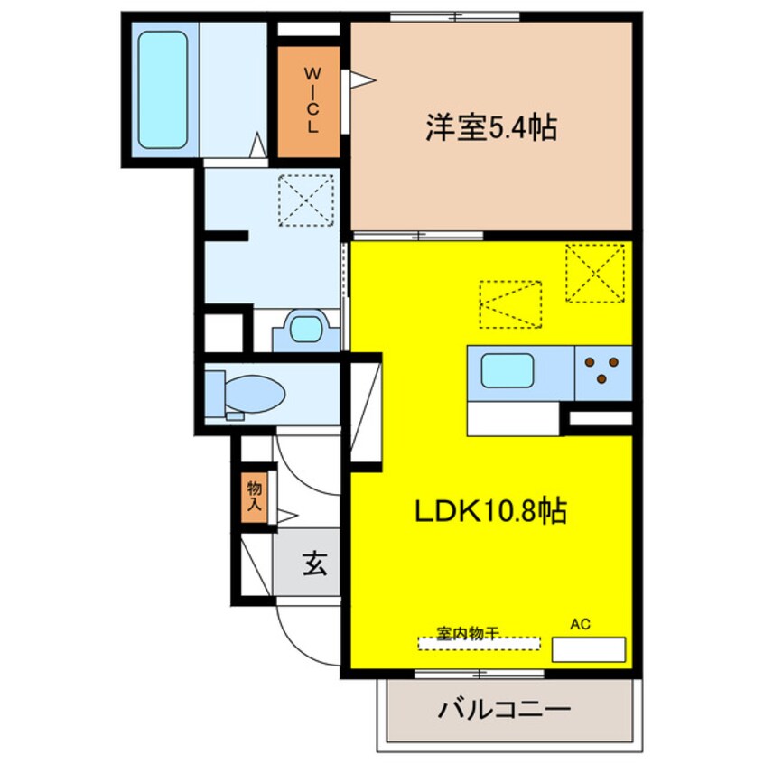 間取図 D-ROOM茜部中島