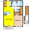 D-ROOM茜部中島 1LDKの間取り