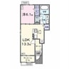 クラールⅡ 1LDKの間取り
