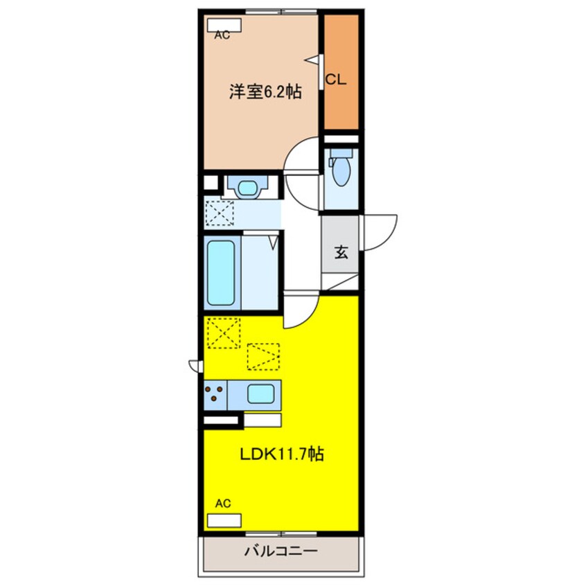 間取図 仮）D-ROOM岐南町下印食