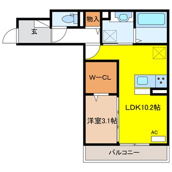 間取図 仮）D-ROOM岐南町下印食