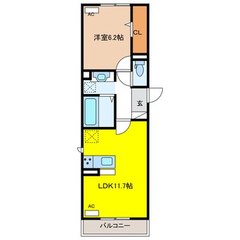 間取図 仮）D-ROOM岐南町下印食