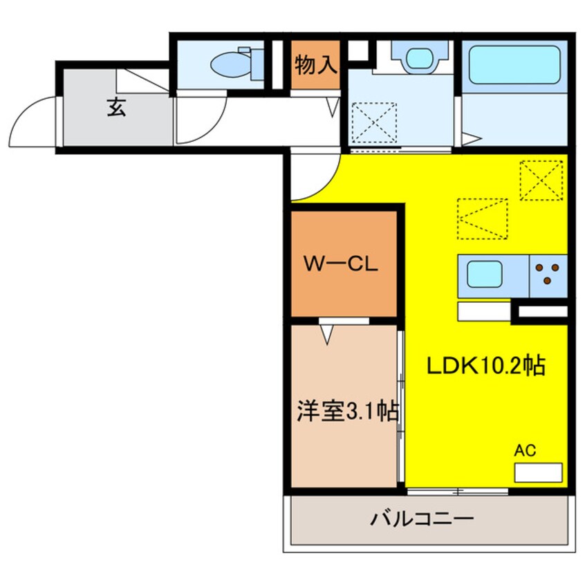 間取図 仮）D-ROOM岐南町下印食