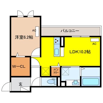 間取図 仮）D-ROOM岐南町下印食