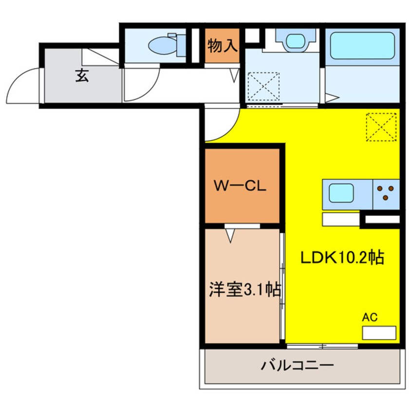 間取図 仮）D-ROOM岐南町下印食