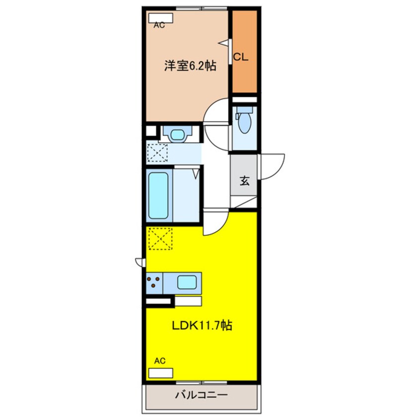 間取図 仮）D-ROOM岐南町下印食