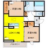 Gooden加納 2LDKの間取り