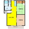 フラッツK 2LDKの間取り