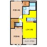 サザンクロス 2LDKの間取り