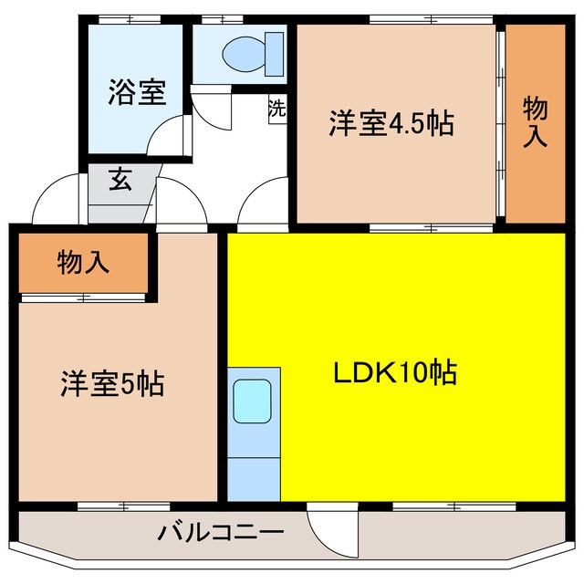 間取り図 コーポ梅田