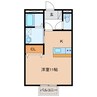 シティハイム城南A 1Rの間取り