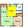 サンシャイン 3DKの間取り