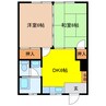 コーポ入舟 2DKの間取り