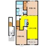 キャトル　セゾンⅡ 2LDKの間取り