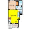 オリーブM 1LDKの間取り