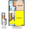 オリーブM 1LDKの間取り