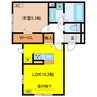 レセンテさくらⅡ 1LDKの間取り