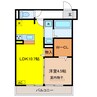 セレスティア岐南 1LDKの間取り