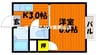カーサ・ユベントス 1Kの間取り