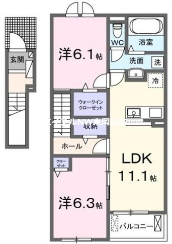 間取図 プティパニエ　Ｂ