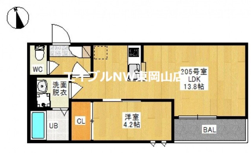 間取図 GRANDTIC 西大寺