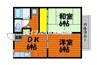 センジュ・ハイム 2DKの間取り