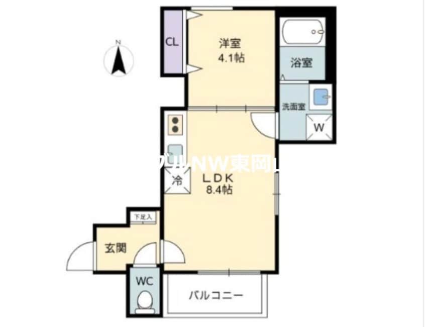 間取図 RIVER CITY 西川原