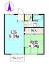 髙原グリーンコーポ 1LDKの間取り