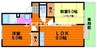 第３関ニューバリヤ 2DKの間取り