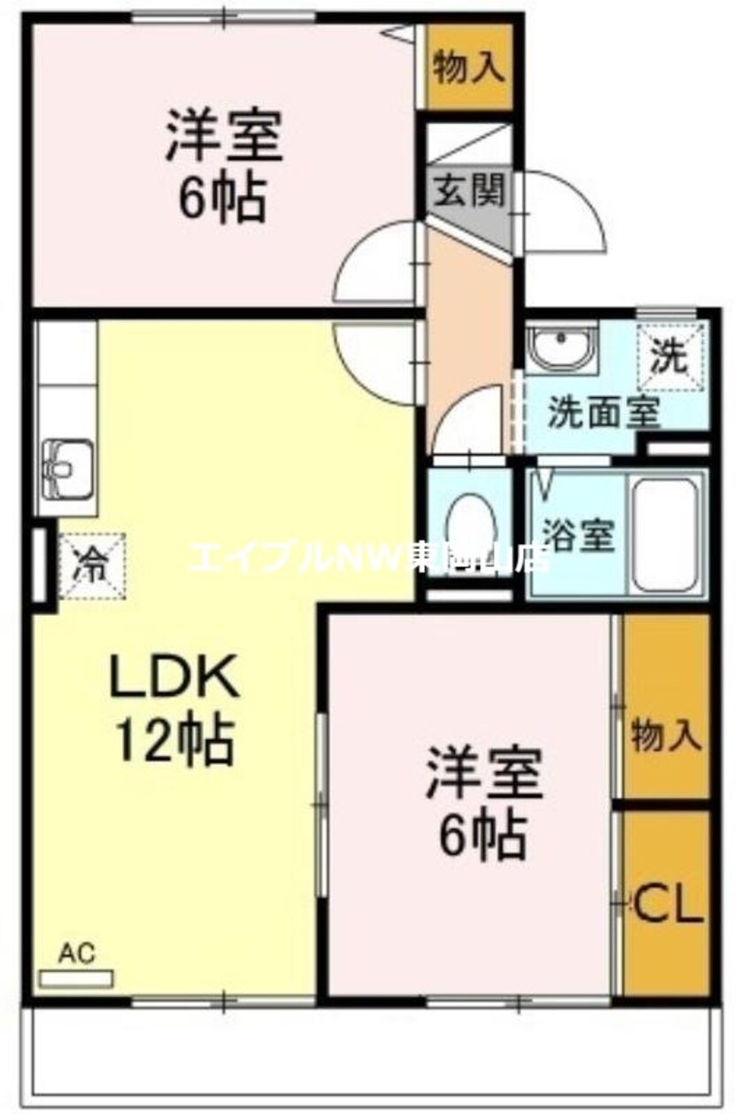 間取図 ヴィルヌーブ　Ｂ棟