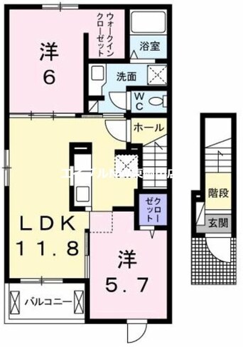 間取図 ソレイユ松崎　Ｂ