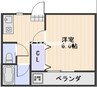 ル・クール瀬戸Ⅰ・Ⅱ棟 1Kの間取り