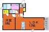 メイフラワー清水　B 1LDKの間取り