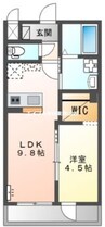 仮）シェルル・ユーロピュア高島新屋敷 1LDKの間取り