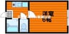 エフシリーズ備前A 1Kの間取り