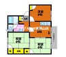ディアス雄町Ⅱ棟 3DKの間取り