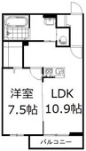 チッタ・デ・雄嶋 1LDKの間取り