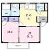 エトアールサチ 2DKの間取り