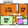ジートルンク幡多 2LDKの間取り