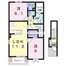 ラメールＢ 2LDKの間取り