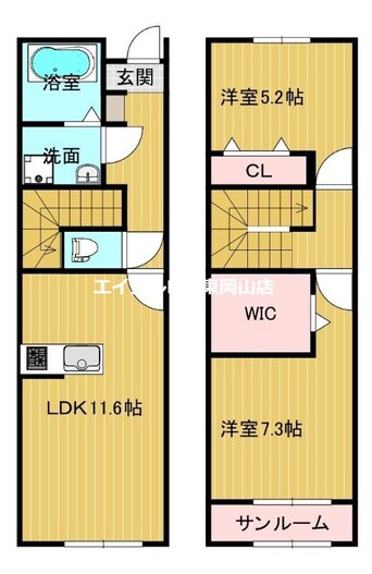 間取図 FONTANA高屋　A
