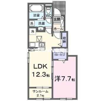 間取図 グランテージ和気Ｂ