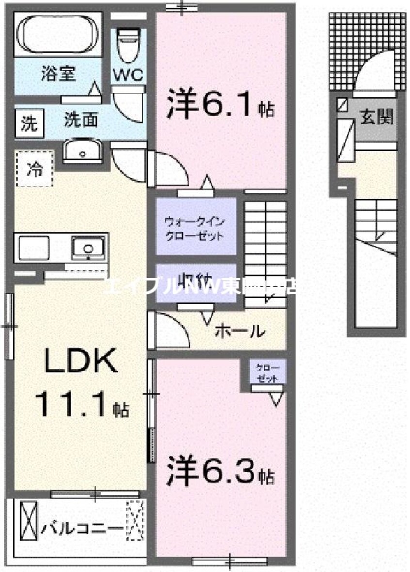 間取図 グランテージ和気Ａ