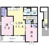 ユレナ２４　Ｂ 2LDKの間取り