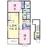 マーガレット 2LDKの間取り